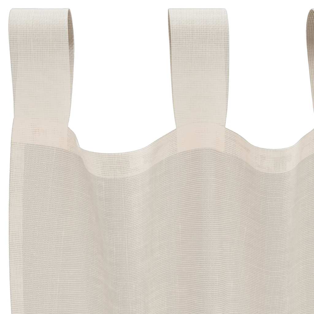 Voile Vorhänge mit Lasche 2 Stk. Creme