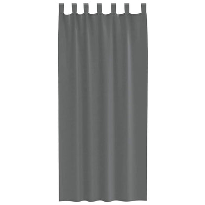 Voile Vorhänge mit Schlaufen 2 Stk. Dunkelgrau 140x245 cm