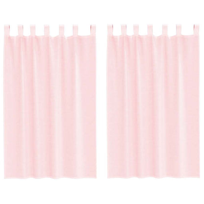Voile Vorhänge mit Schlaufen 2 Stk. Hellrosa 140x175 cm