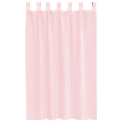 Voile Vorhänge mit Schlaufen 2 Stk. Hellrosa 140x175 cm