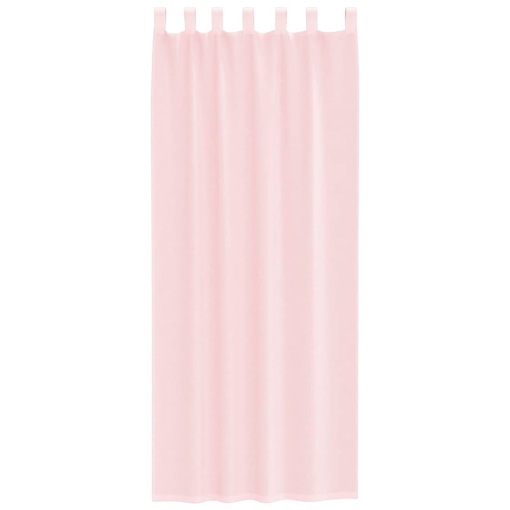 Voile Vorhänge mit Schlaufen 2 Stk. Hellrosa 140x260 cm