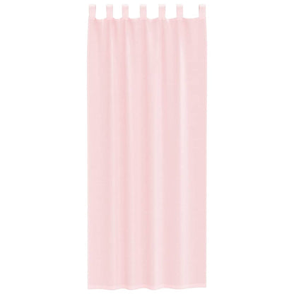 Voile Vorhänge mit Schlaufen 2 Stk. Hellrosa 140x260 cm