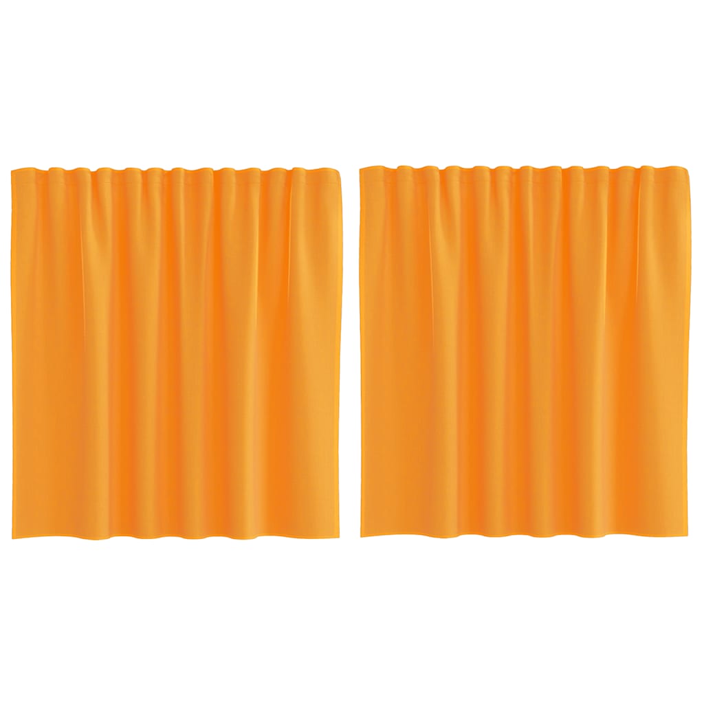 Voile Vorhänge mit Schlaufen 2 Stk. Orange 140x140 cm