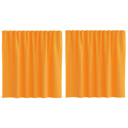 Voile Vorhänge mit Schlaufen 2 Stk. Orange 140x140 cm
