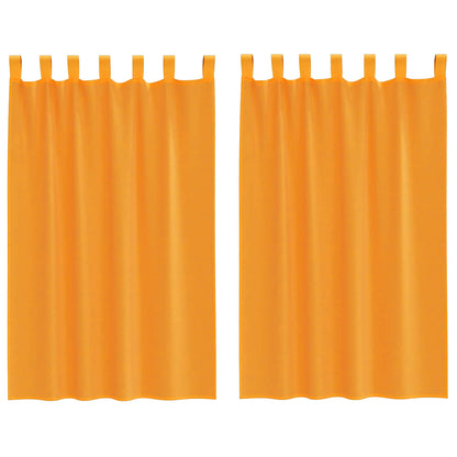 Voile Vorhänge mit Schlaufen 2 Stk. Orange 140x175 cm