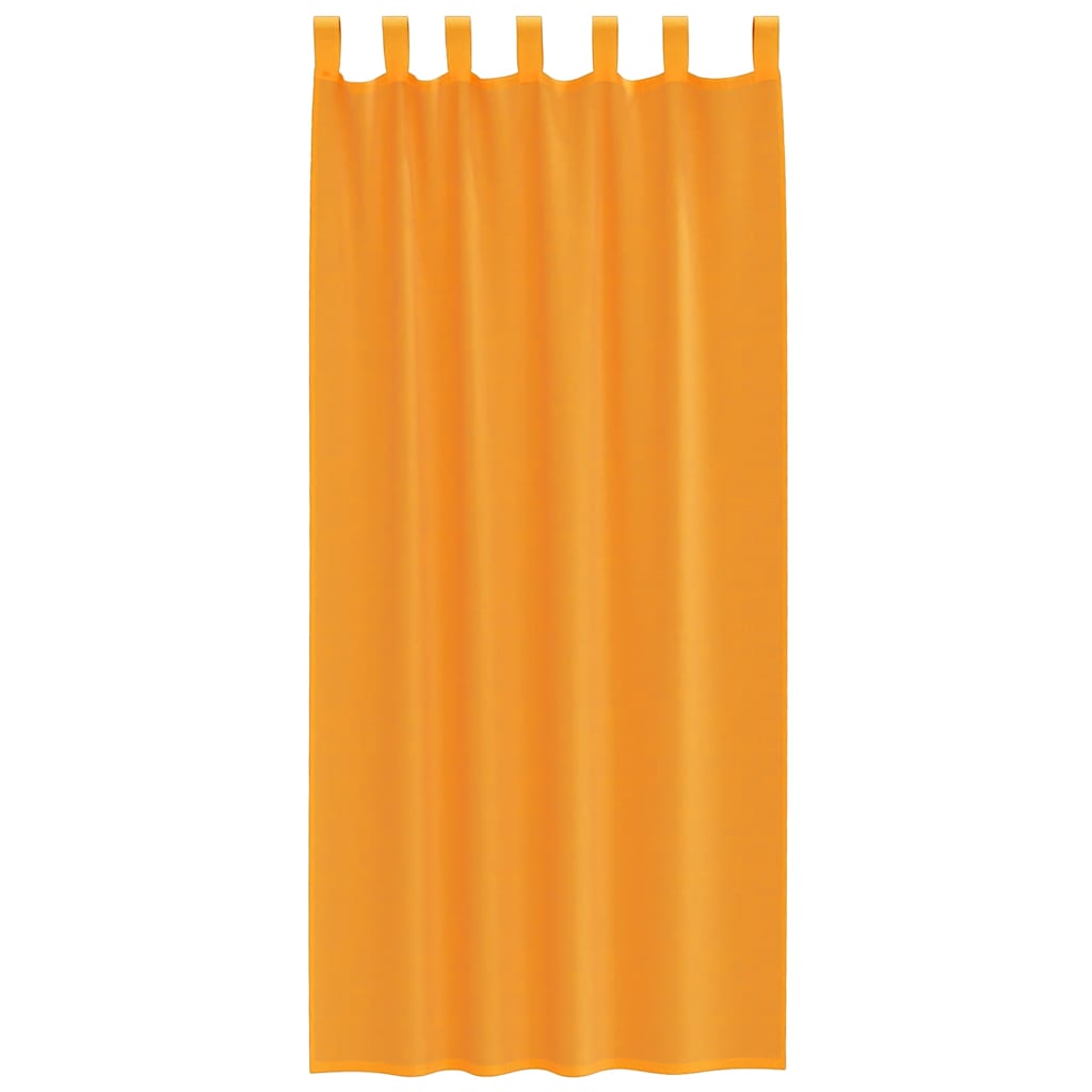 Voile Vorhänge mit Schlaufen 2 Stk. Orange 140x245 cm
