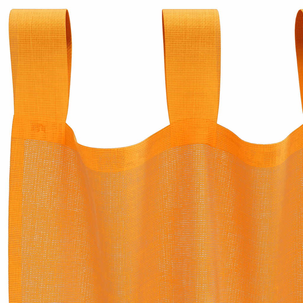 Voile Vorhänge mit Schlaufen 2 Stk. Orange 140x245 cm