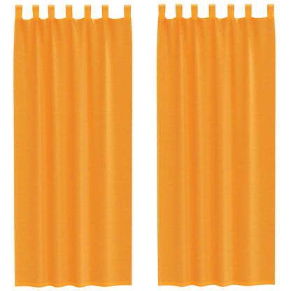 Voile Vorhänge mit Schlaufen 2 Stk. Orange 140x260 cm