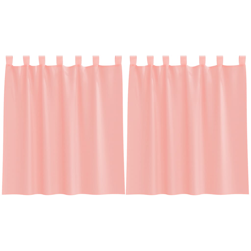 Voile Vorhänge mit Schlaufen 2 Stk. Rosa 140x140 cm