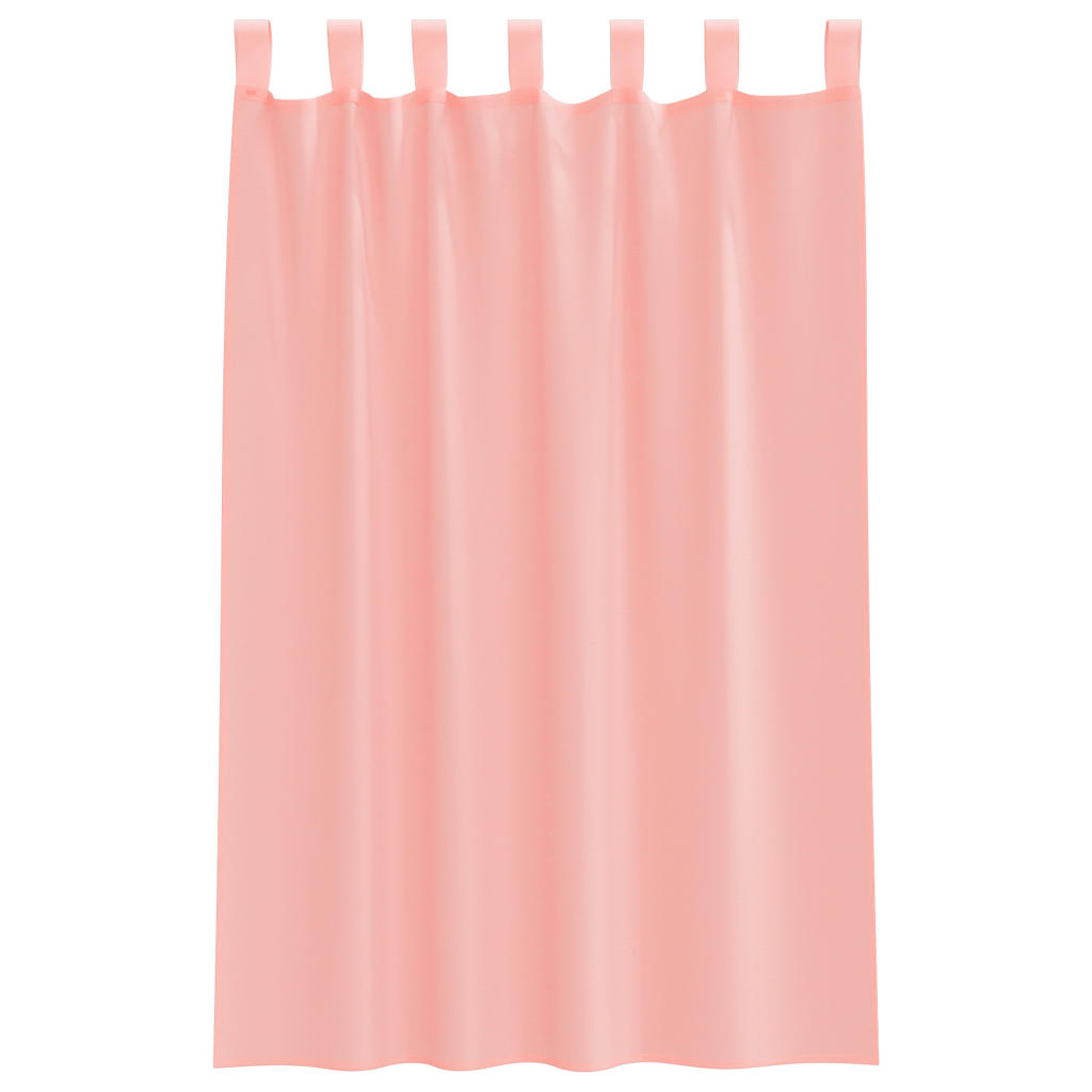 Voile Vorhänge mit Schlaufen 2 Stk. Rosa 140x175 cm
