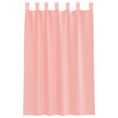 Voile Vorhänge mit Schlaufen 2 Stk. Rosa 140x175 cm