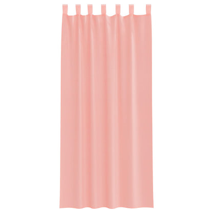 Voile Vorhänge mit Schlaufen 2 Stk. Rosa 140x225 cm