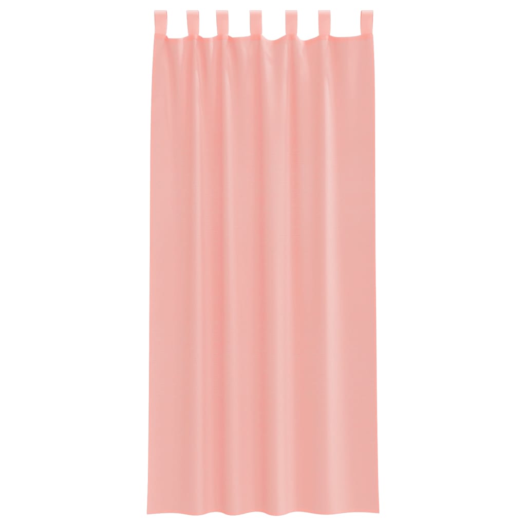 Voile Vorhänge mit Schlaufen 2 Stk. Rosa 140x245 cm