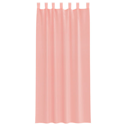 Voile Vorhänge mit Schlaufen 2 Stk. Rosa 140x245 cm