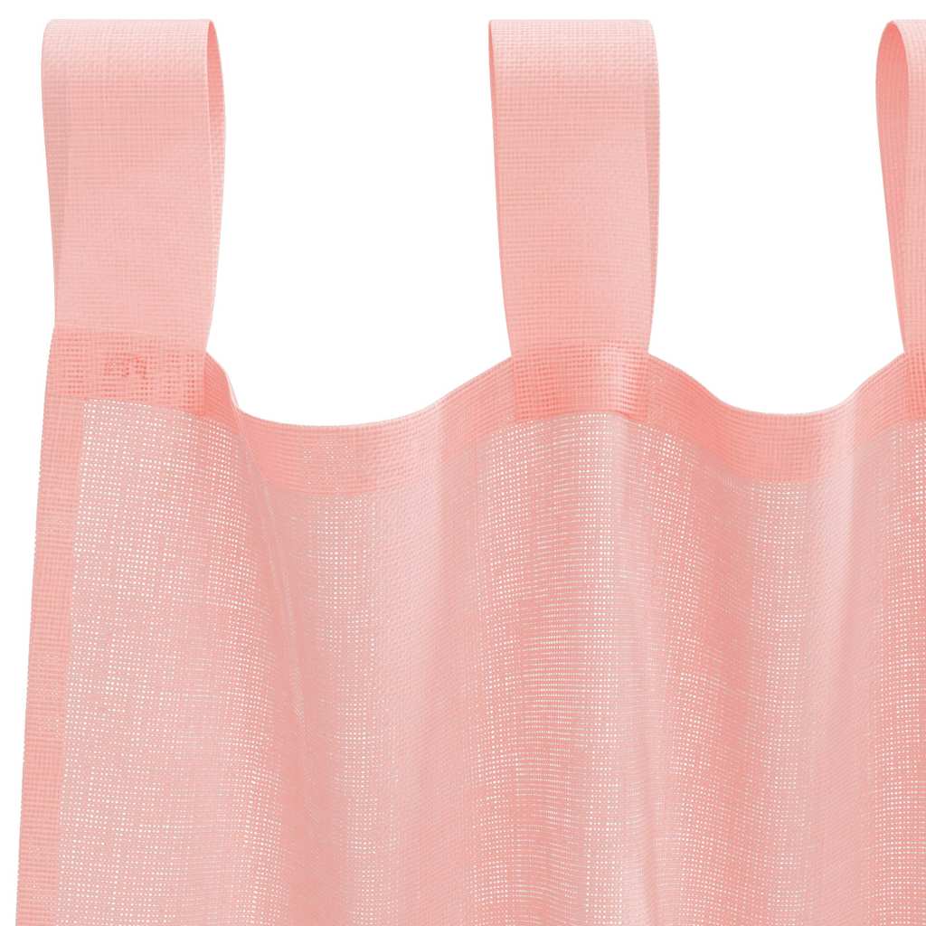 Voile Vorhänge mit Schlaufen 2 Stk. Rosa 140x245 cm