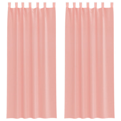 Voile Vorhänge mit Schlaufen 2 Stk. Rosa 140x260 cm