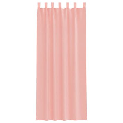 Voile Vorhänge mit Schlaufen 2 Stk. Rosa 140x260 cm