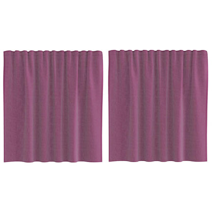 Voile Vorhänge mit Schlaufen 2 Stk. Lila 140x140 cm