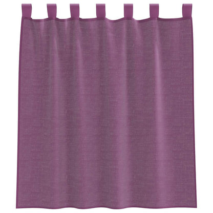 Voile Vorhänge mit Schlaufen 2 Stk. Lila 140x140 cm