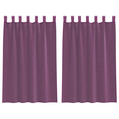 Voile Vorhänge mit Schlaufen 2 Stk. Violett 140x175 cm