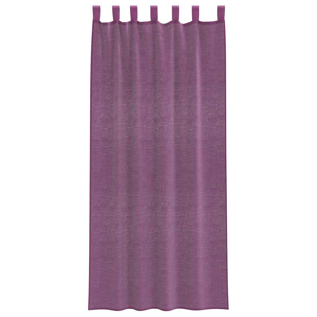 Voile Vorhänge mit Schlaufen 2 Stk. Violett 140x225 cm