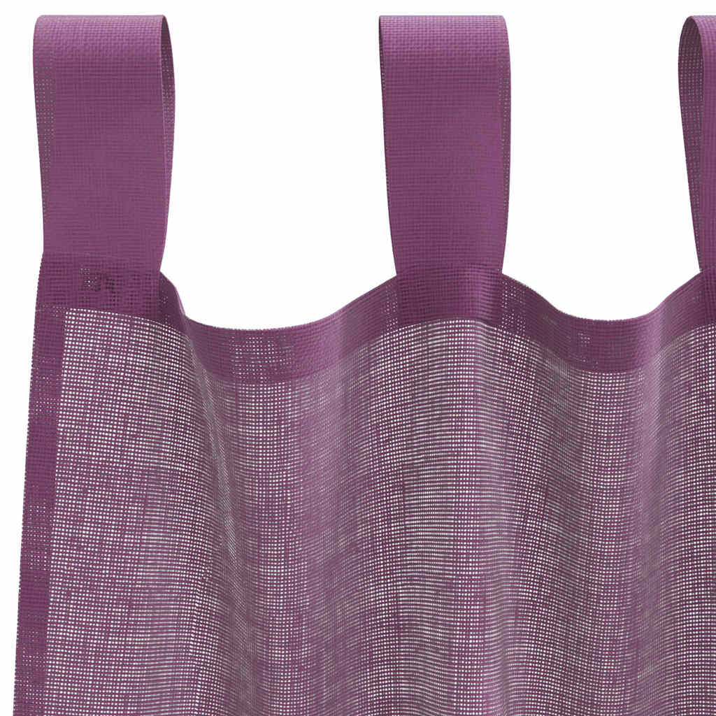 Voile Vorhänge mit Schlaufen 2 Stk. Violett 140x225 cm