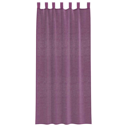 Voile Vorhänge mit Schlaufen 2 Stk. Lila 140x245 cm