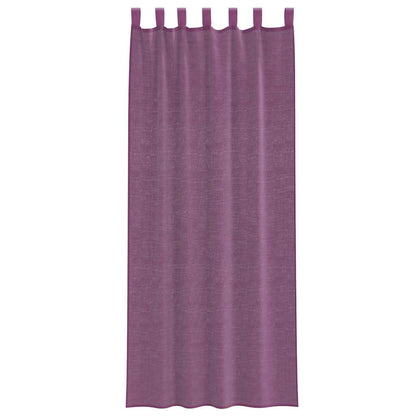 Voile Vorhänge mit Schlaufen 2 Stk. Lila 140x260 cm