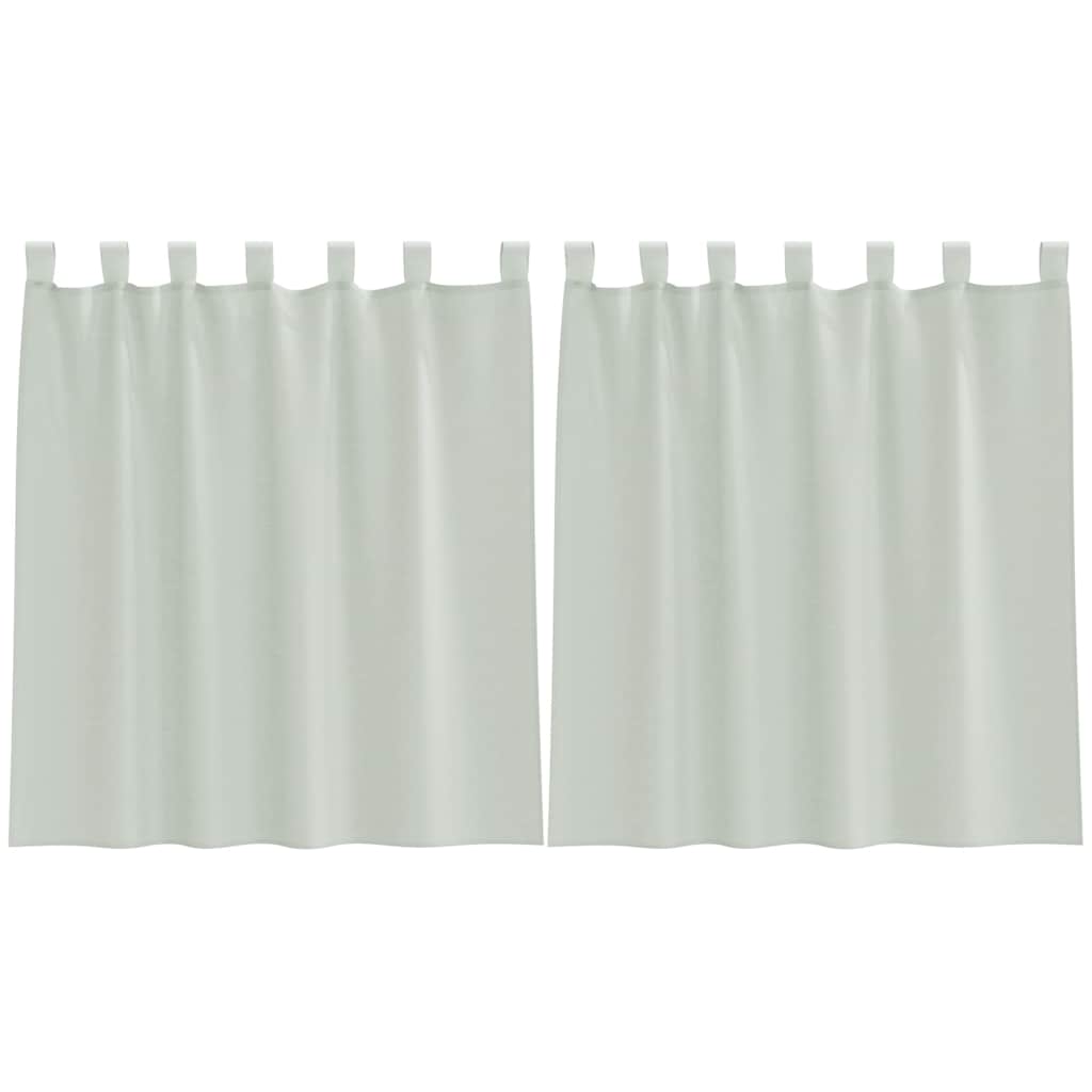 Voile Vorhänge mit Schlaufen 2 Stk. Hellgrau 140x140 cm
