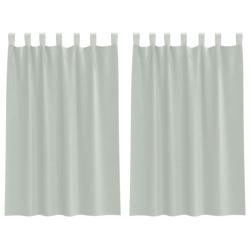 Voile Vorhänge mit Schlaufen 2 Stk. Hellgrau 140x175 cm