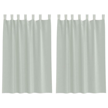 Voile Vorhänge mit Schlaufen 2 Stk. Hellgrau 140x175 cm
