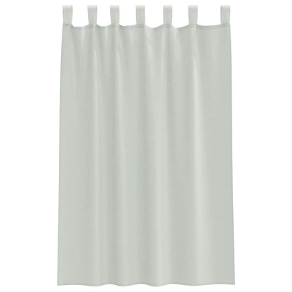 Voile Vorhänge mit Schlaufen 2 Stk. Hellgrau 140x175 cm