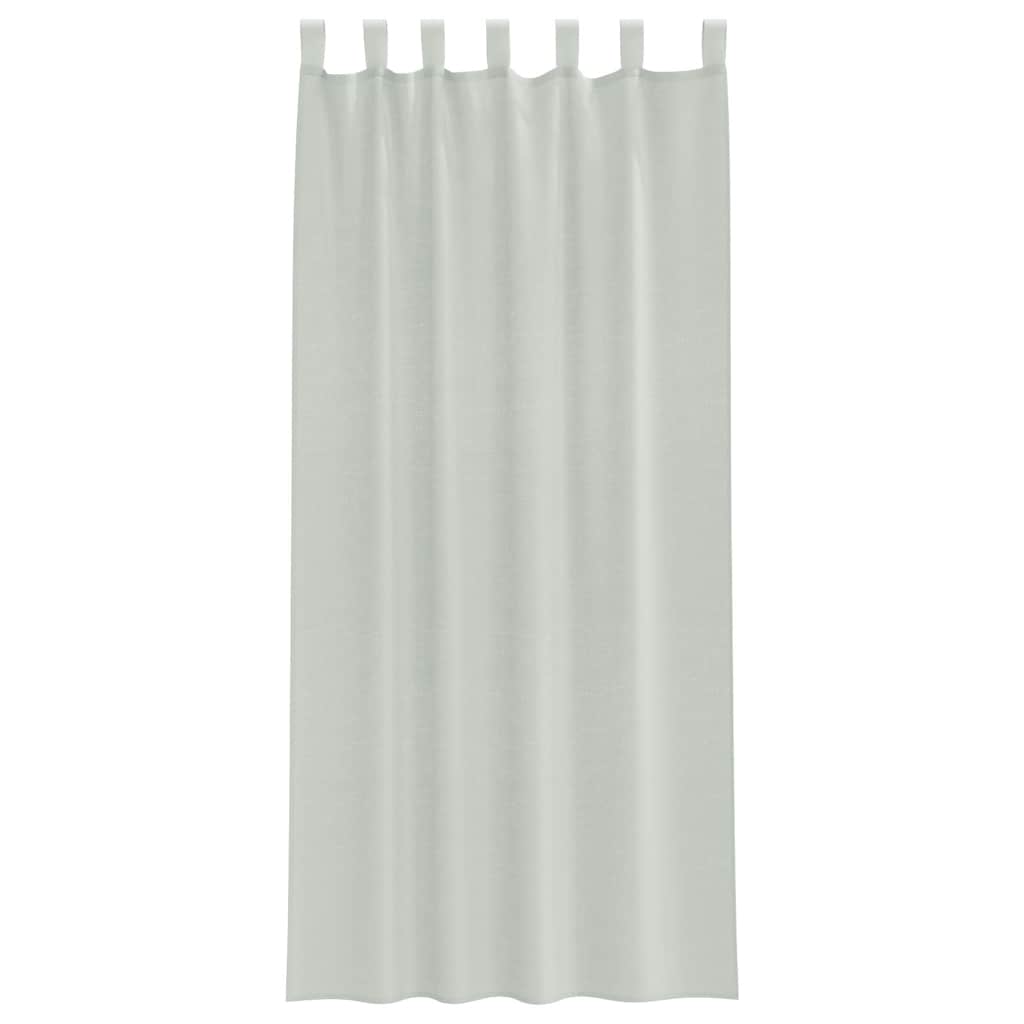 Voile Vorhänge mit Schlaufen 2 Stk. Hellgrau 140x225 cm
