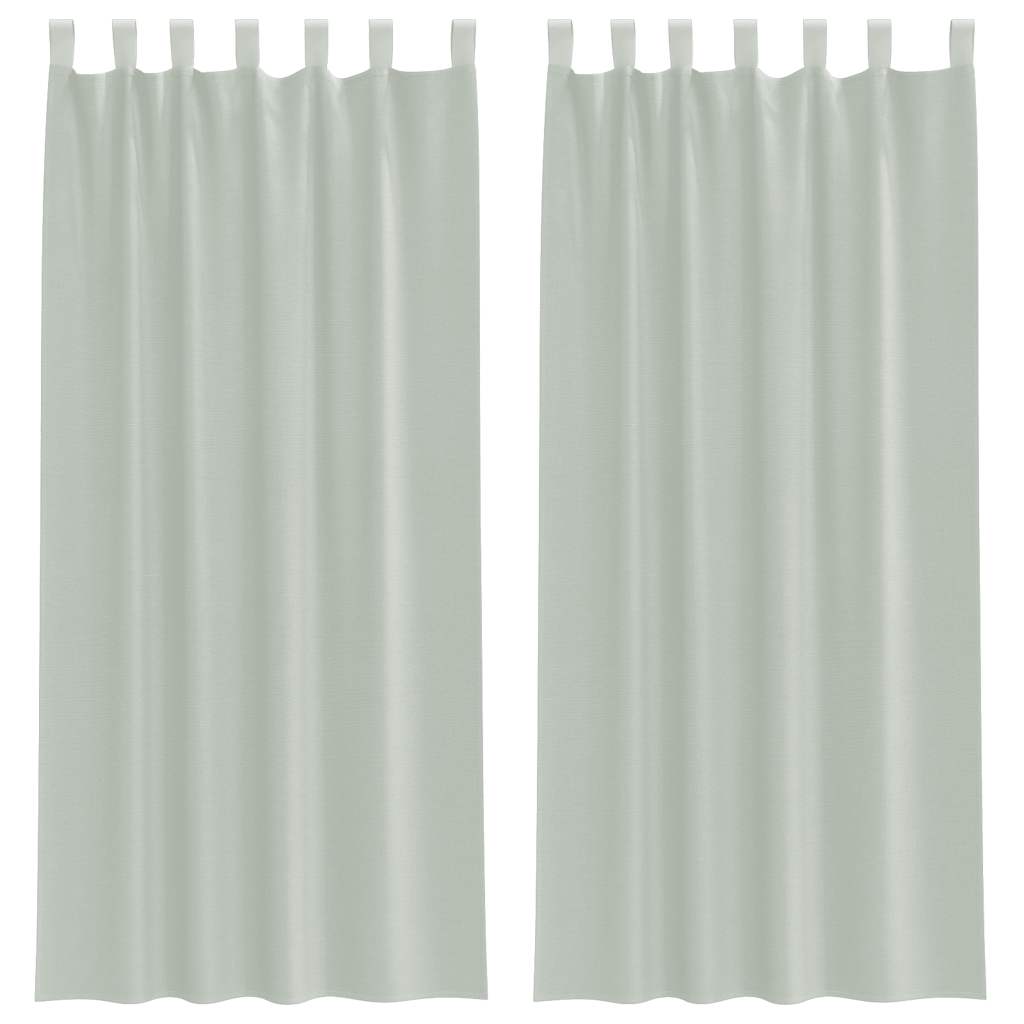 Voile Vorhänge mit Schlaufen 2 Stk. Hellgrau 140x245 cm