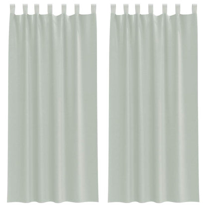 Voile Vorhänge mit Schlaufen 2 Stk. Hellgrau 140x245 cm