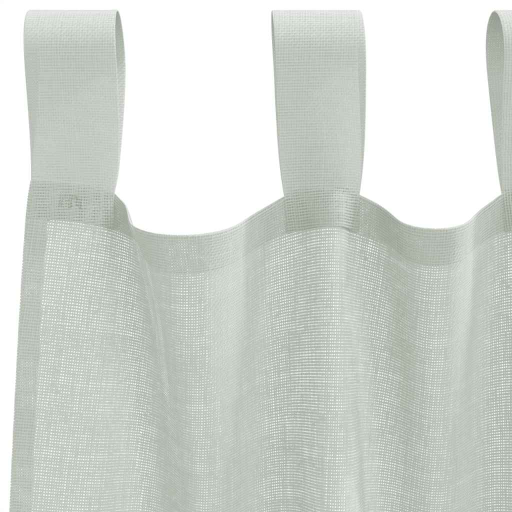 Voile Vorhänge mit Schlaufen 2 Stk. Hellgrau 140x245 cm
