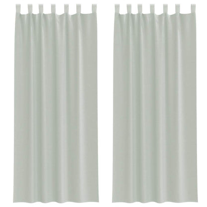 Voile Vorhänge mit Schlaufen 2 Stk. Hellgrau 140x260 cm