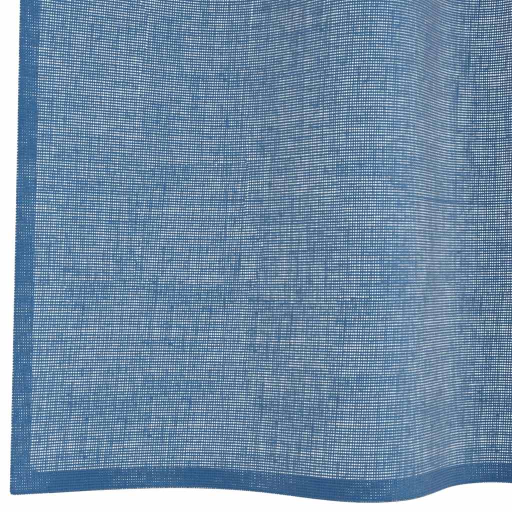 Voile Vorhänge mit Schlaufen 2 Stk. Königsblau 140x140 cm