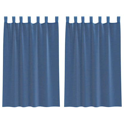 Voile Vorhänge mit Schlaufen 2 Stk. Königsblau 140x175 cm