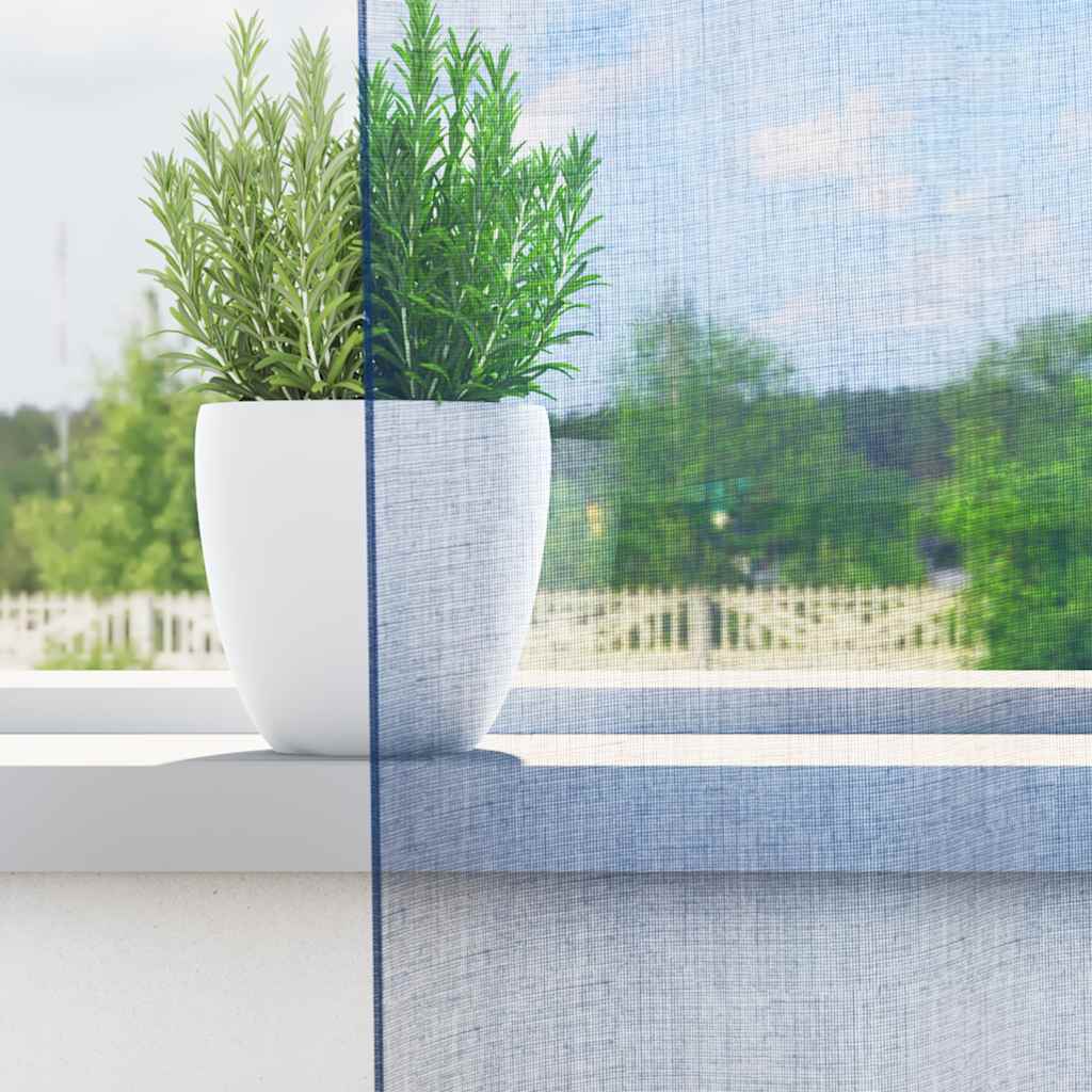 Voile Vorhänge mit Schlaufen 2 Stk. Königsblau 140x245 cm