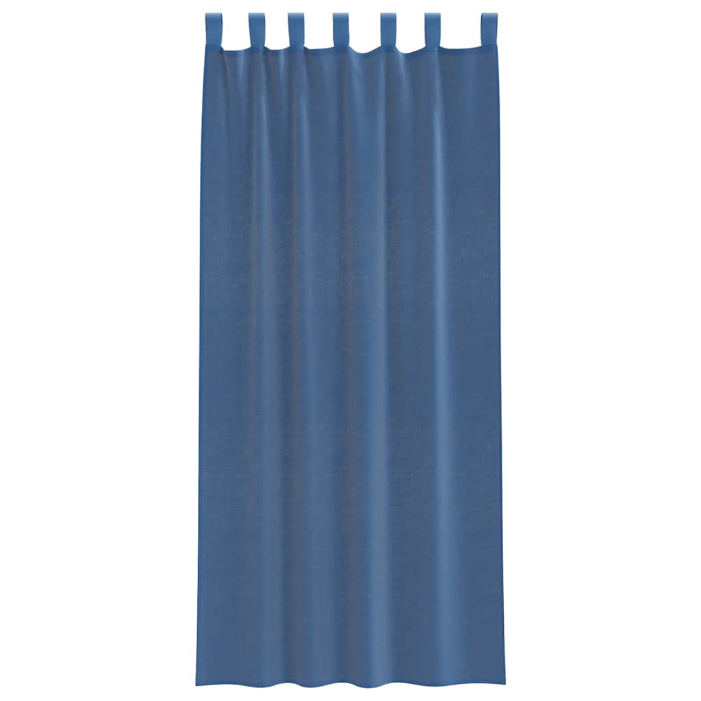 Voile Vorhänge mit Schlaufen 2 Stk. Königsblau 140x245 cm
