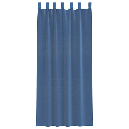 Voile Vorhänge mit Schlaufen 2 Stk. Königsblau 140x245 cm