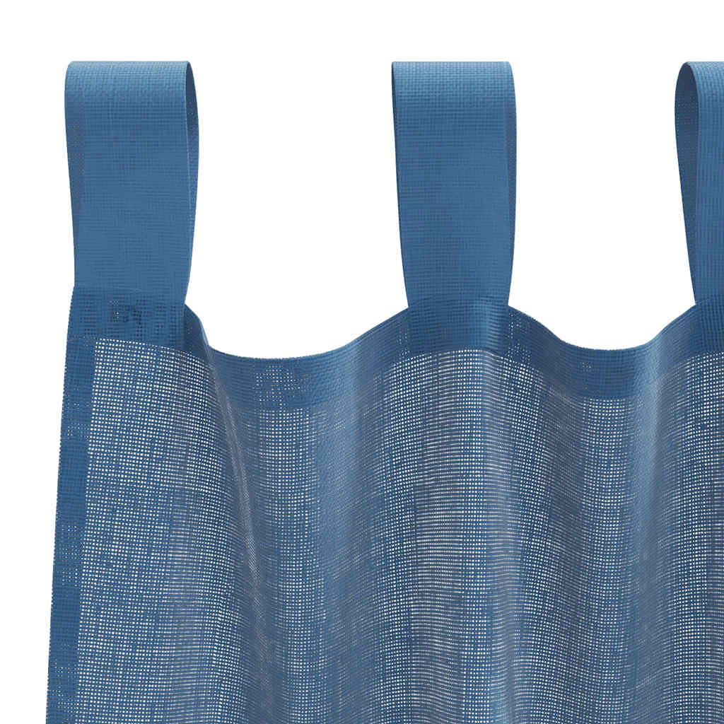 Voile Vorhänge mit Schlaufen 2 Stk. Königsblau 140x245 cm