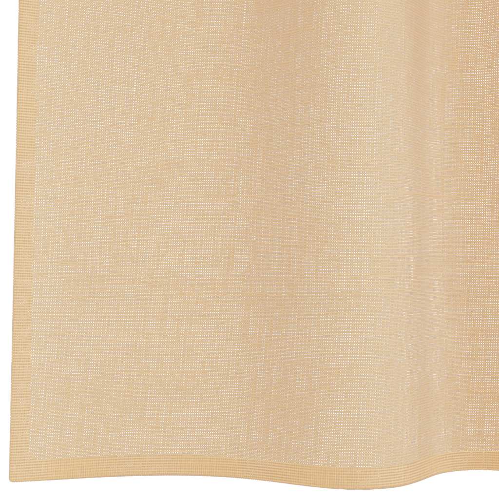 Voile Vorhänge mit Schlaufen 2 Stk. Sandfarbe 140x225 cm