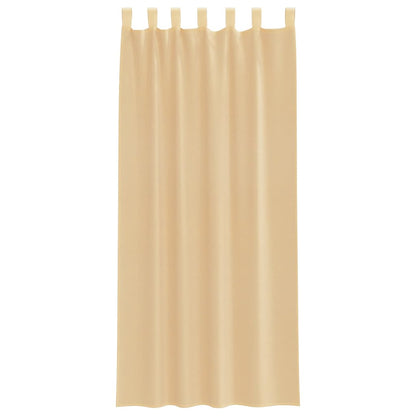 Voile Vorhänge mit Schlaufen 2 Stk. Sandfarbe 140x245 cm