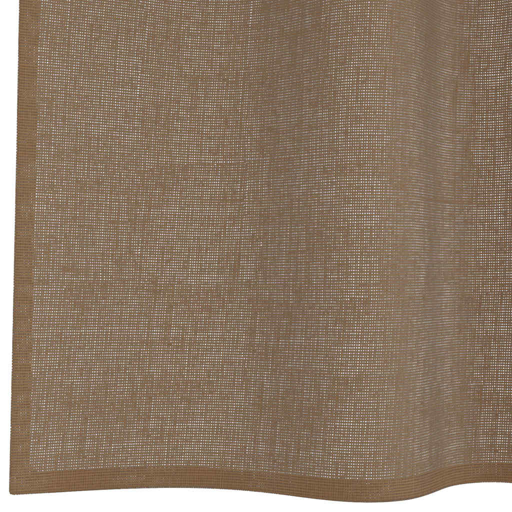 Voile Vorhänge mit Schlaufen 2 Stk. Hellbraun 140x175 cm