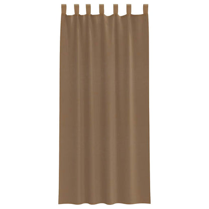 Voile Vorhänge mit Schlaufen 2 Stk. Hellbraun 140x245 cm