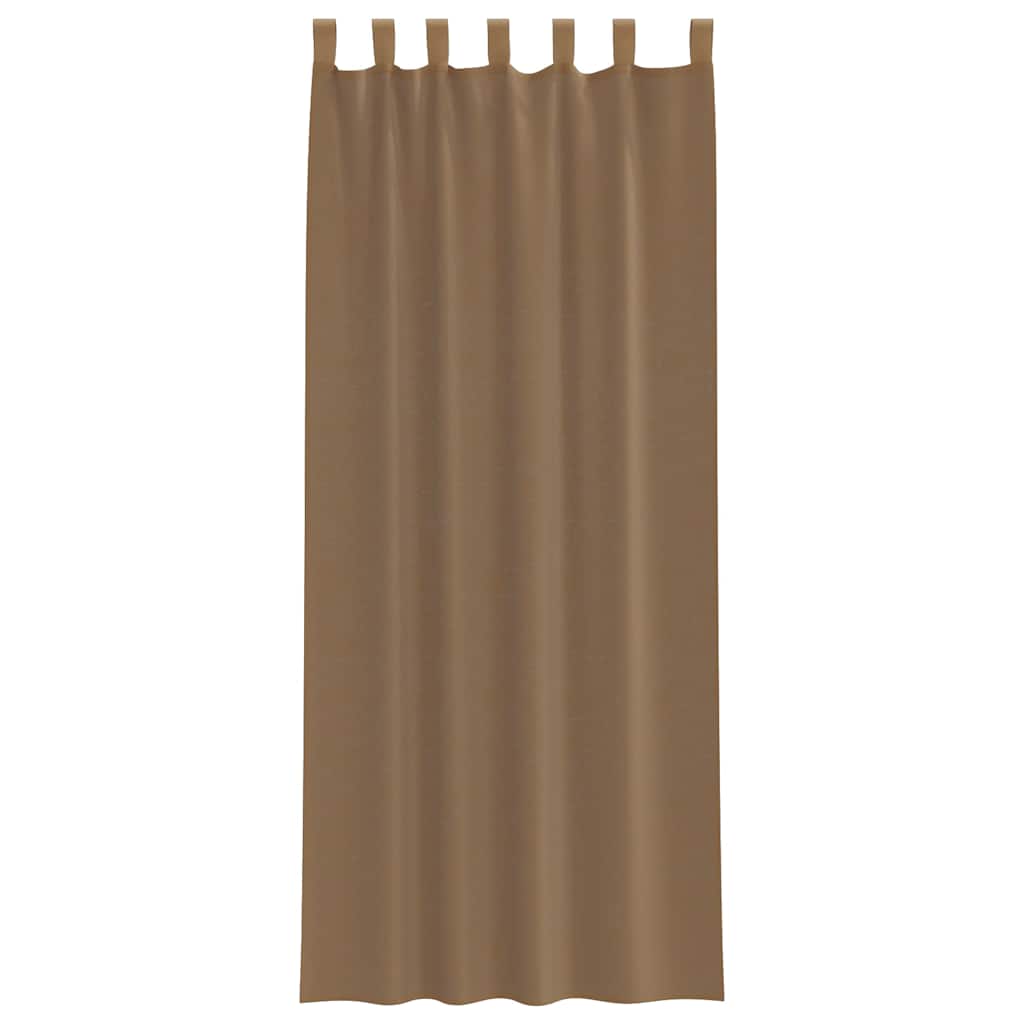 Voile Vorhänge mit Schlaufen 2 Stk. Hellbraun 140x260 cm