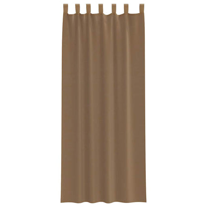 Voile Vorhänge mit Schlaufen 2 Stk. Hellbraun 140x260 cm