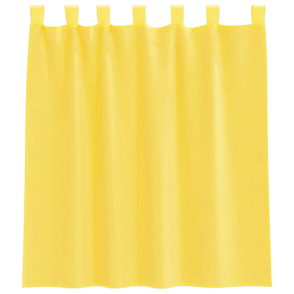 Voile Vorhänge mit Schlaufen 2 Stk. Gelb 140x140 cm